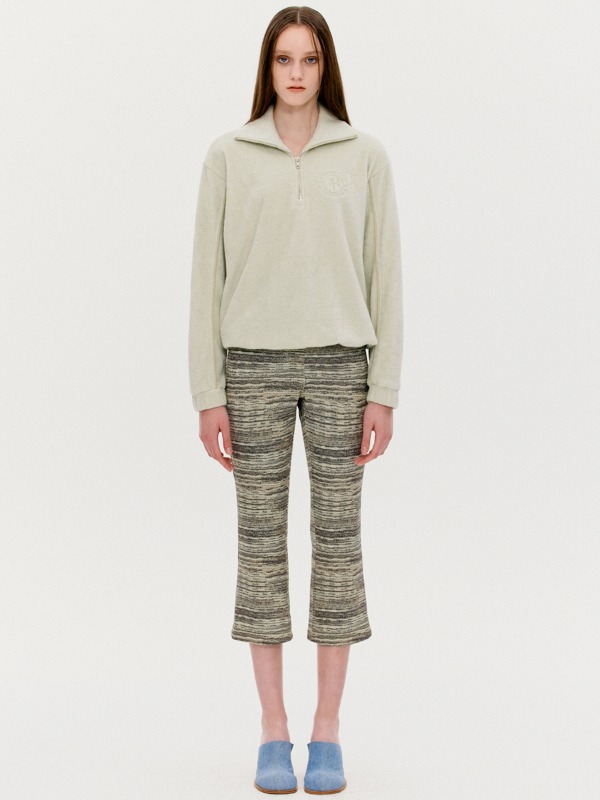 [TheOpen Product] PRINTED FITTED MID LENGTH PANTS - KHAKI