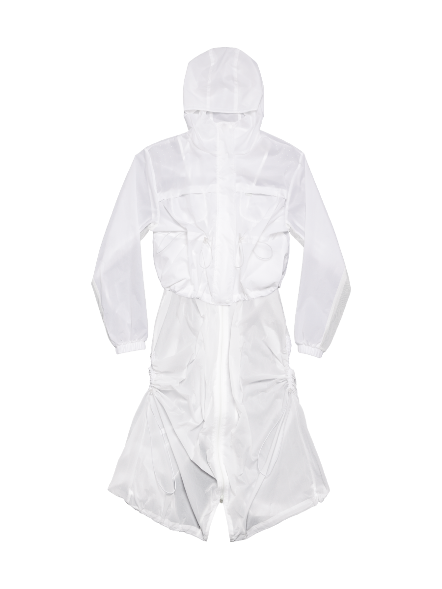 [OJOS] Water Repellent Light Coat - White