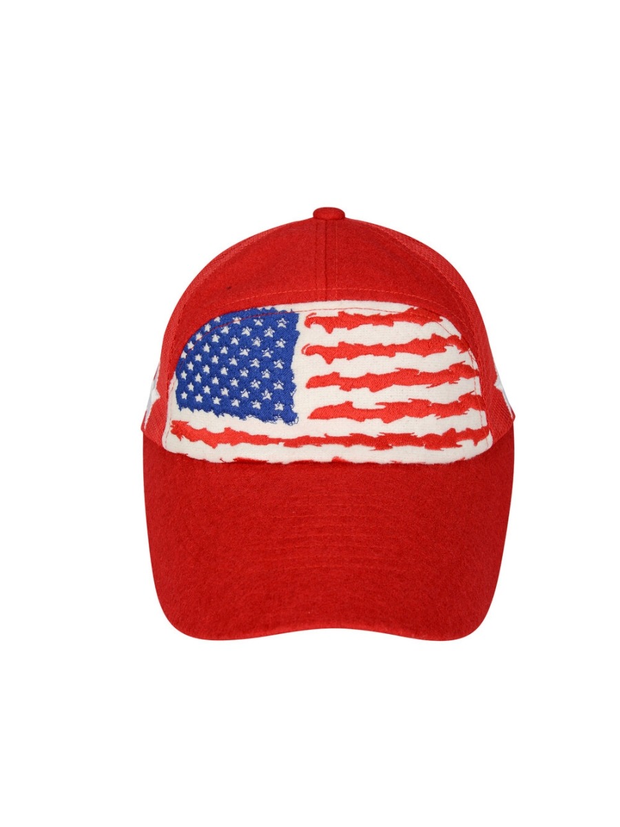 [WESKEN] The star spangled mesh cap - RED