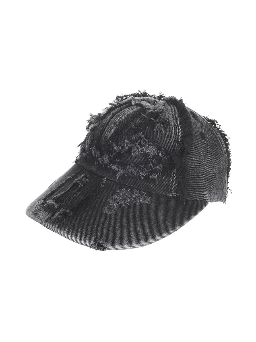 [SURGERY] surgery clover patched denim cap &#039;black&#039;