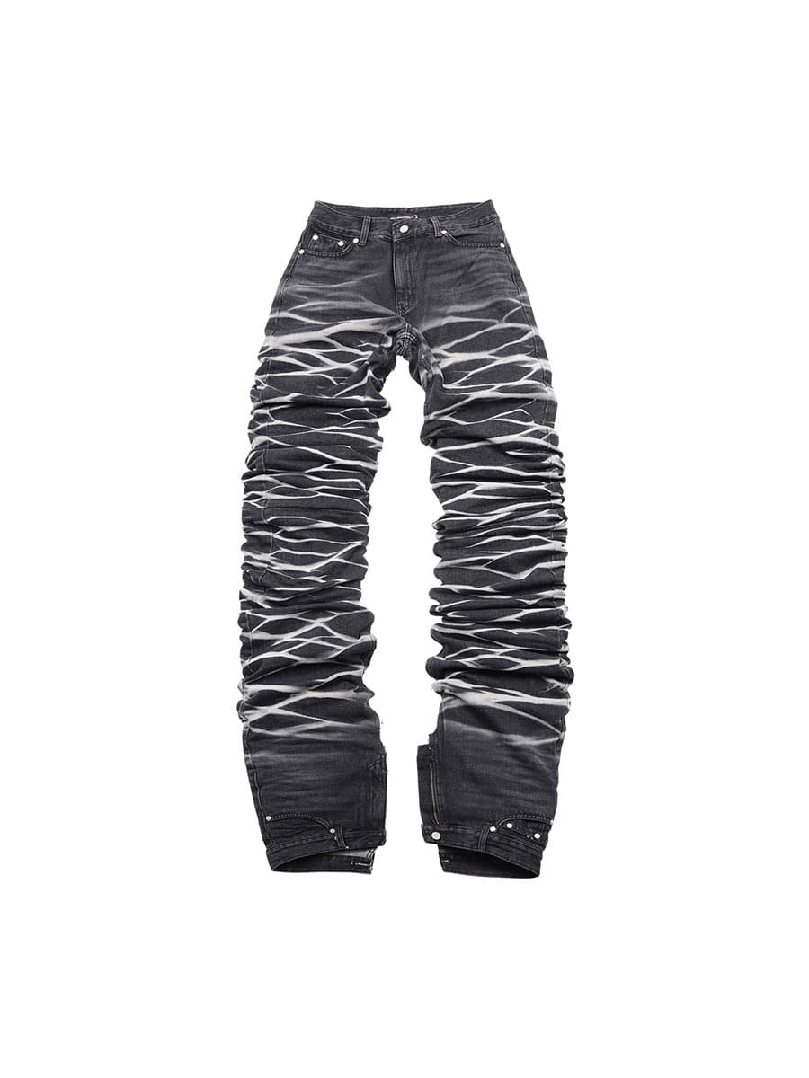 [SURGERY] surgery yoonseul long length double jeans &#039;black&#039;