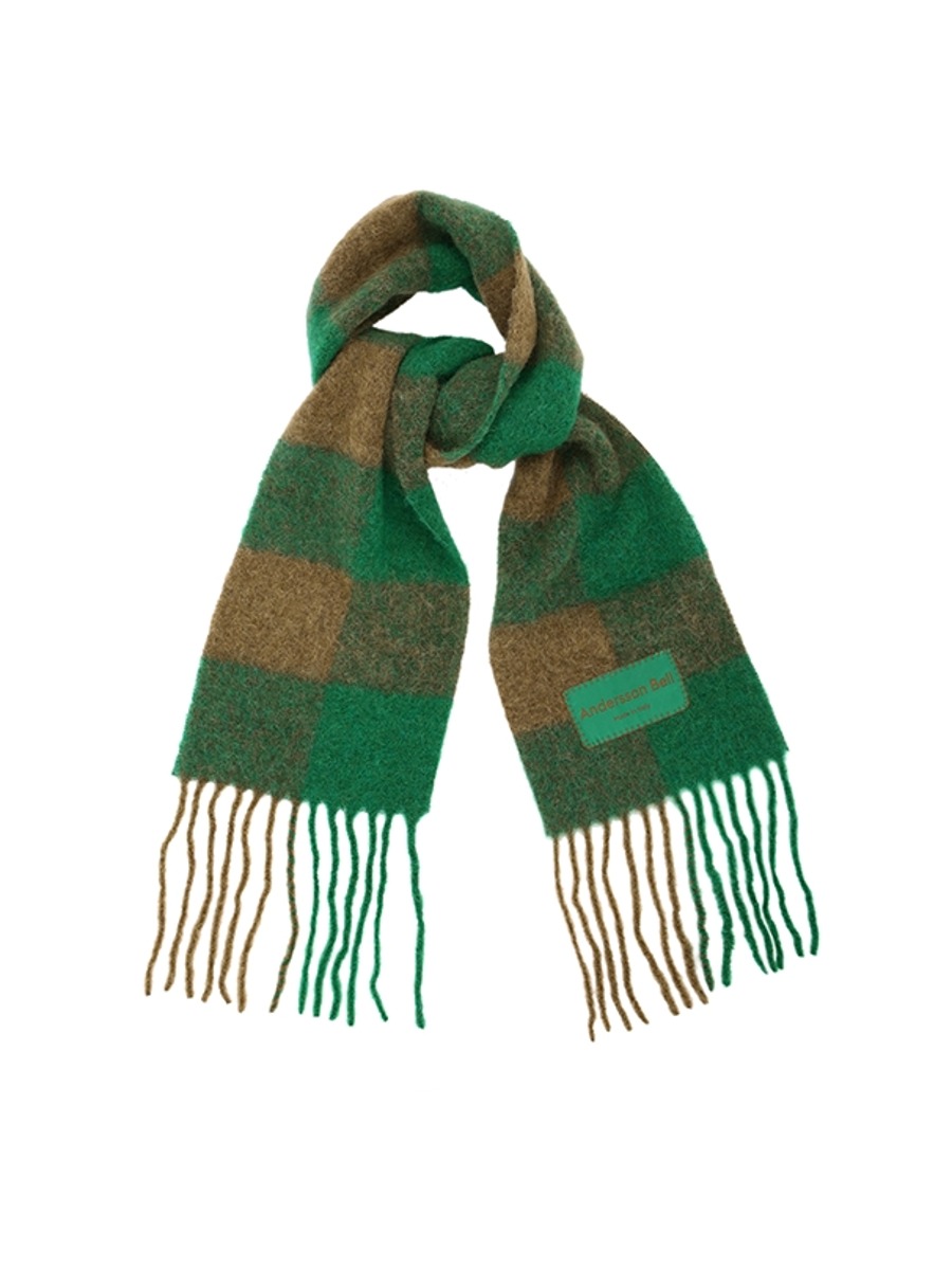 [Andersson Bell] (ESSENTIAL) BILLY NEW CHECK SCARF aaa324u / GREEN
