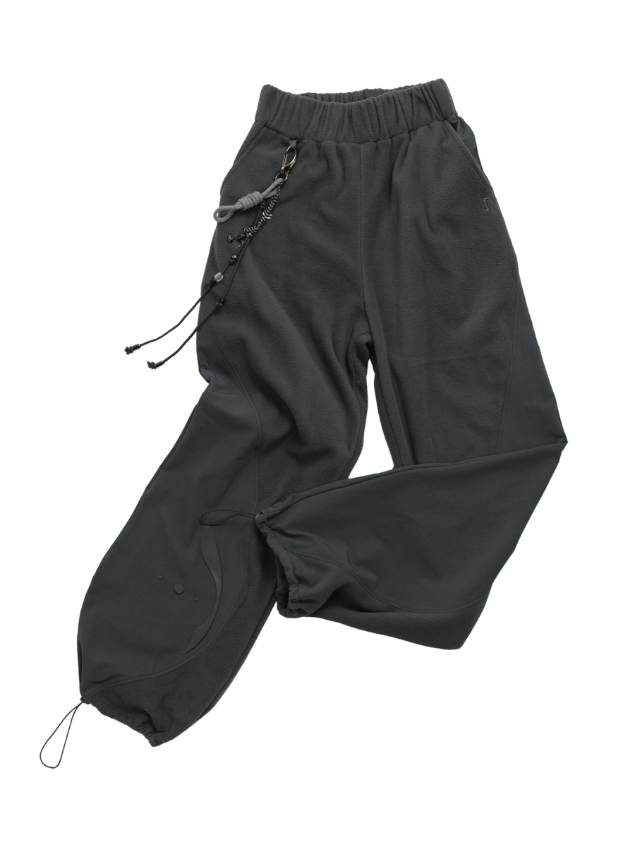 [OJOS] Embo Fleece Comfy Pants / Charcoal